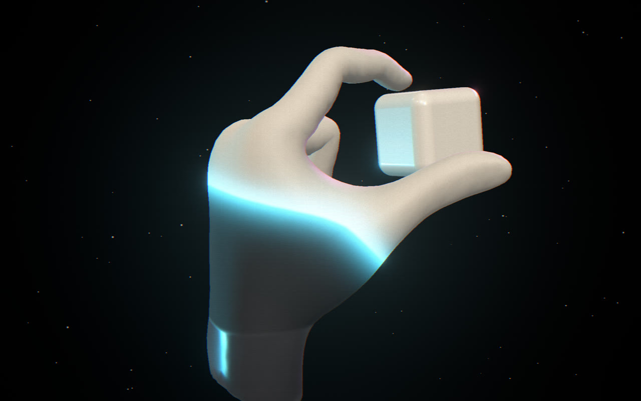 The Grip glove scanning onto a hand from the wrist up